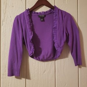 White House|Black Market Purple Crop Sweater